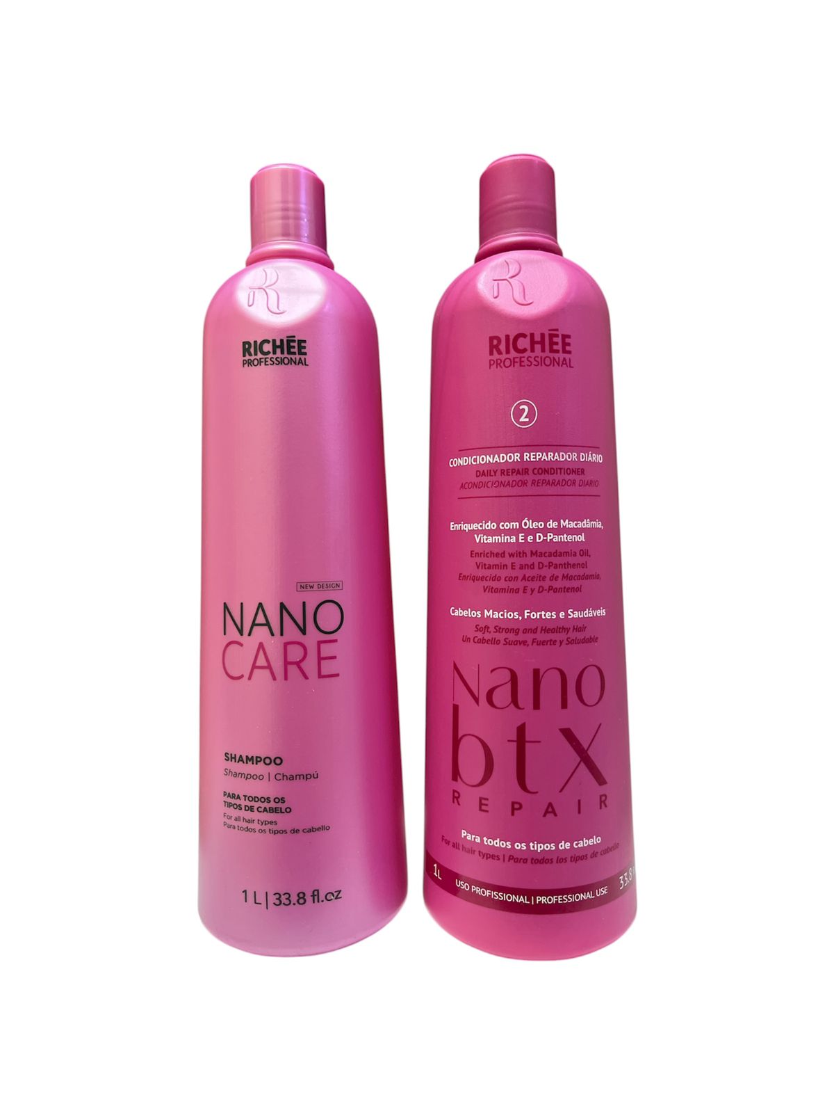 nano btx Daily repair pack shampoo y acondicionador 1Litro