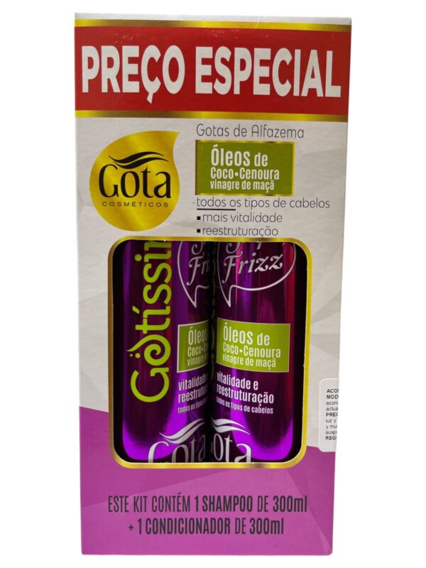 Kit Shampoo Y Acondicionador Gotisima Stop Frizz 300 ml