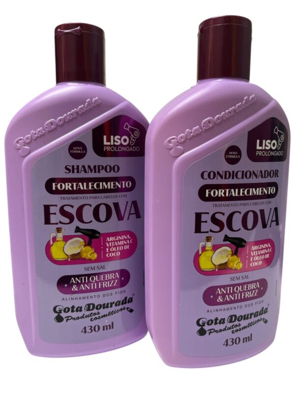 Kit Shampoo Y Acondicionador Fortalecedor Capilar para Cabello Liso 430 ml