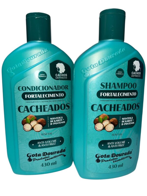 Kit Shampoo Y Acondicionador Fortalecedor Capilar Para Cabello Rizado 430 ml