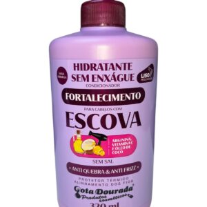 Sin enjuague Fortalecedor para Cabello Liso 320 ml (Crema de peinar)