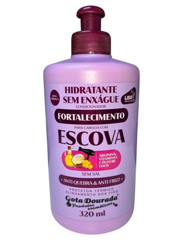 Sin enjuague Fortalecedor para Cabello Liso 320 ml (Crema de peinar)