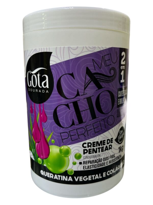 Crema De Peinar Mis Rizos Perfectos Queratina Vegetal y Colágeno 1 Kg