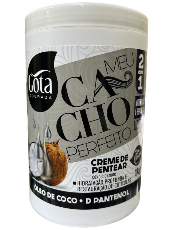 Mis Rizos Perfectos Crema para peinar con aceite de coco y D Pantenol 1 kg