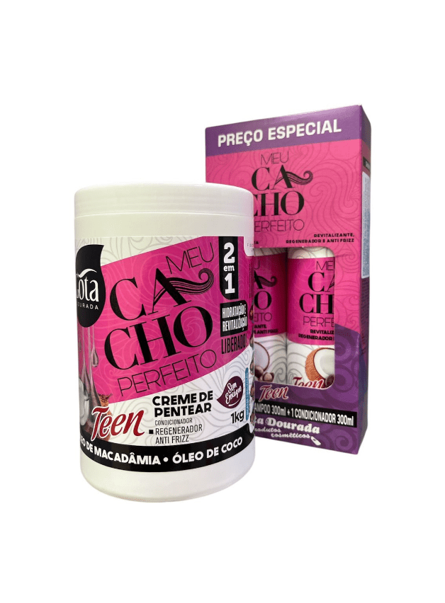 Kit Shampoo Mis Rizos Perfecto Mas Crema De Peinar Aceite de Macadamia