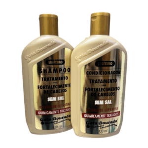 Kit shampoo Y Acondicionador para cabello tratado químicamente Gota Dourada 430 ml
